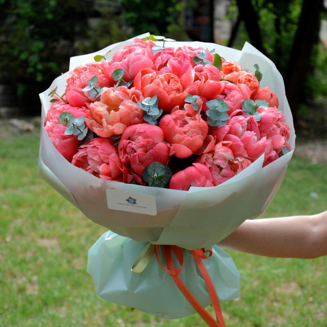 Coral Charm Peonies Bouquet