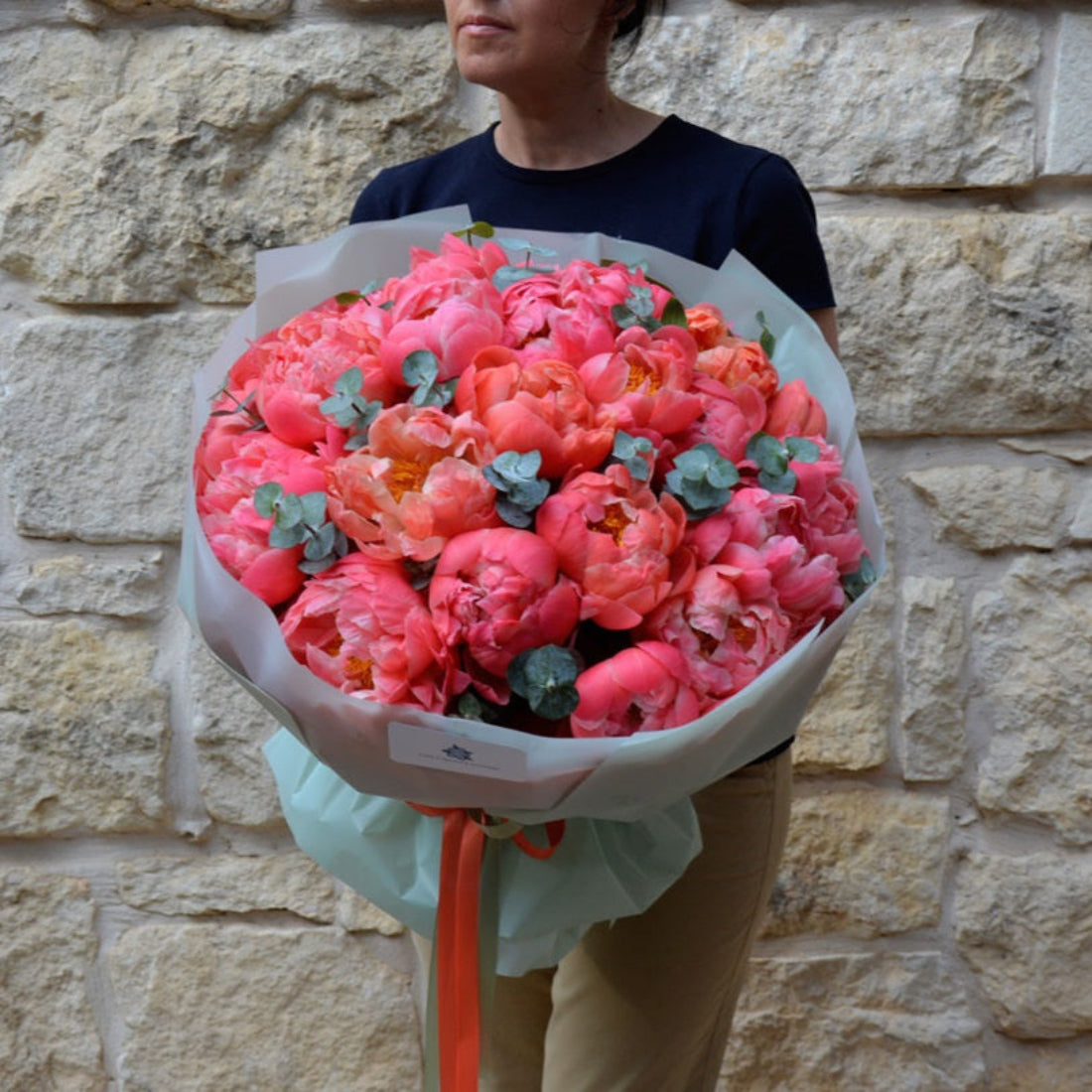 Coral Charm Peonies Bouquet