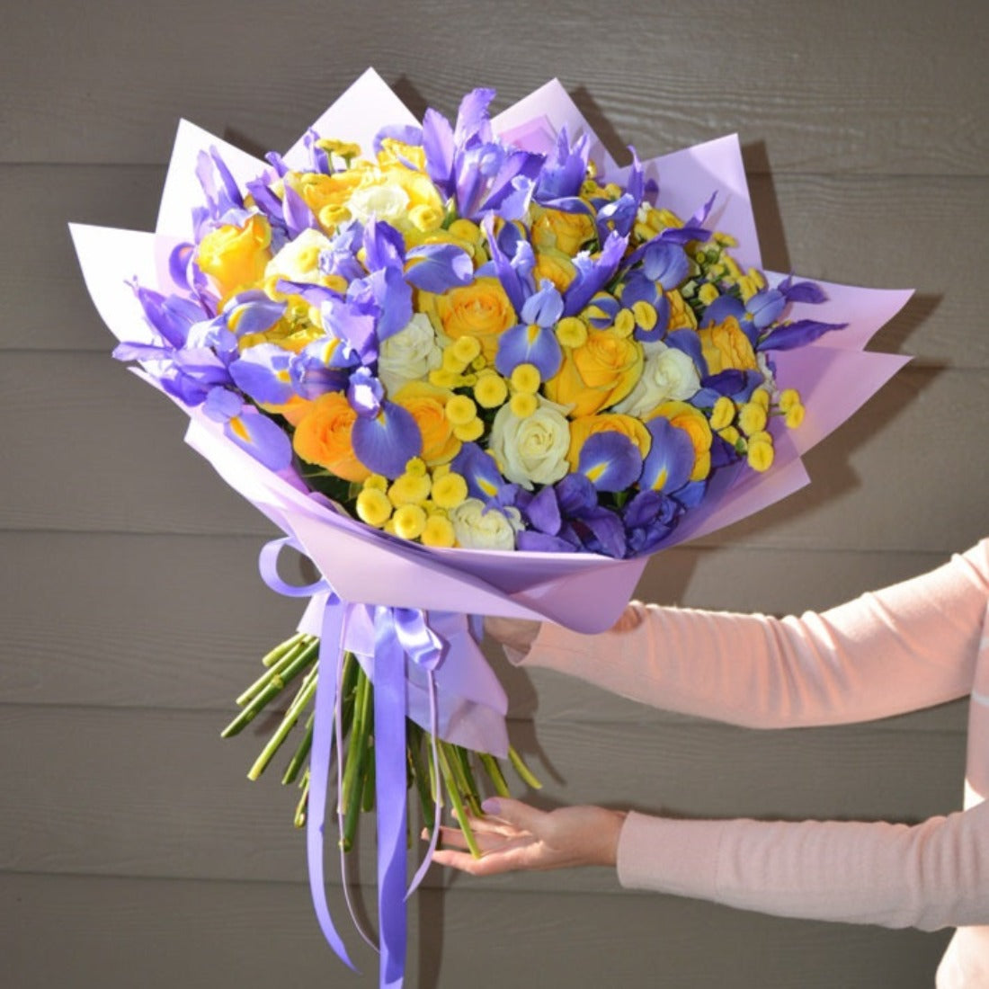 Faith & Hope, Iris & Rose Bouquet