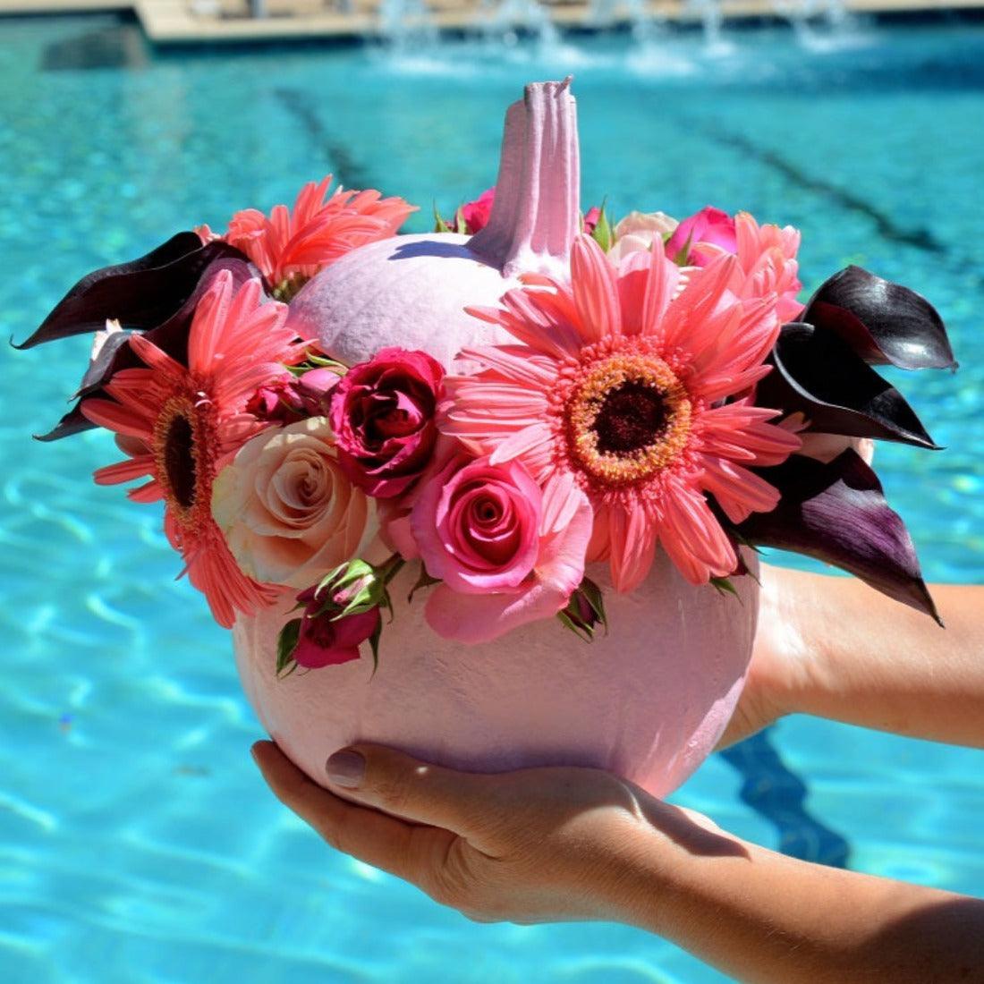 Pink Pumpkin Gerbera Calla Bouquet - Janes Fruits and Flowers
