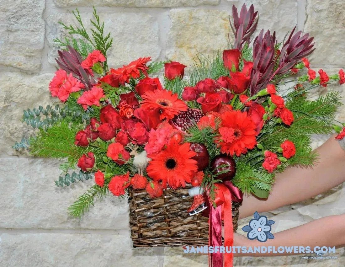 Christmas Story Bouquet - Janes Fruits and Flowers