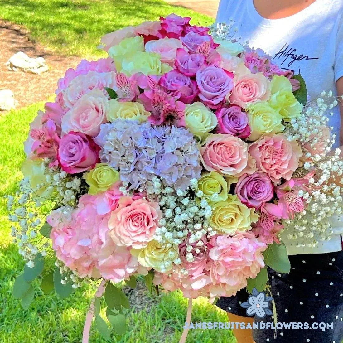 Cream Cotton Bouquet - Janes Fruits and Flowers