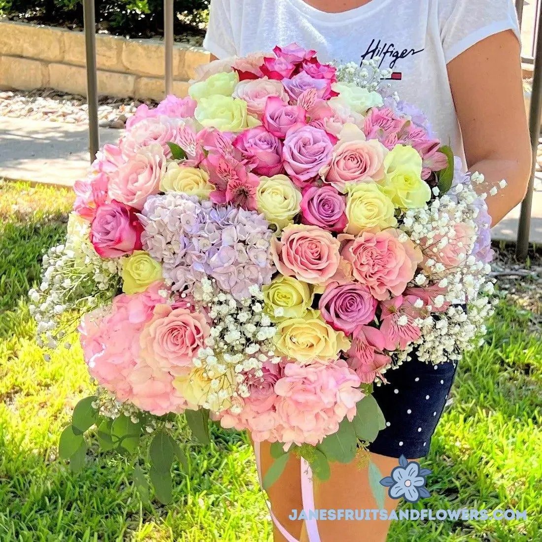 Cream Cotton Bouquet - Janes Fruits and Flowers