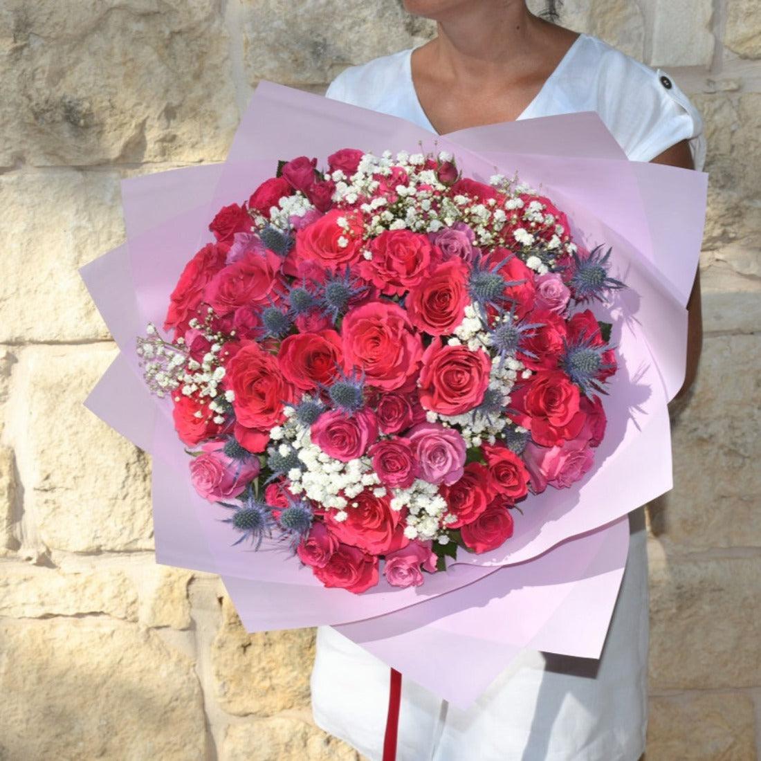 Raspberry Jam Bouquet (available right now) - Janes Fruits and Flowers