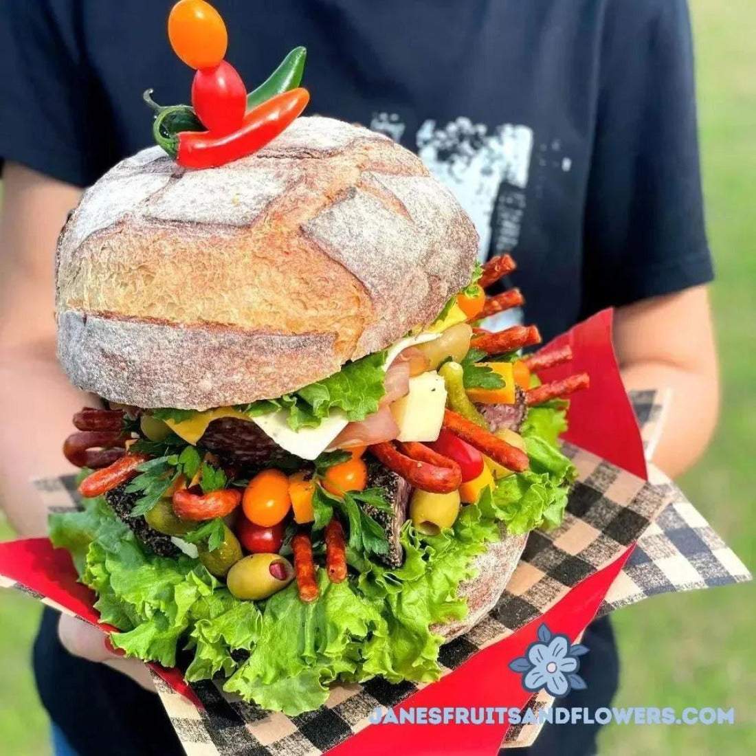 Texas Burger Bouquet - Jane's Fruits And Flowers