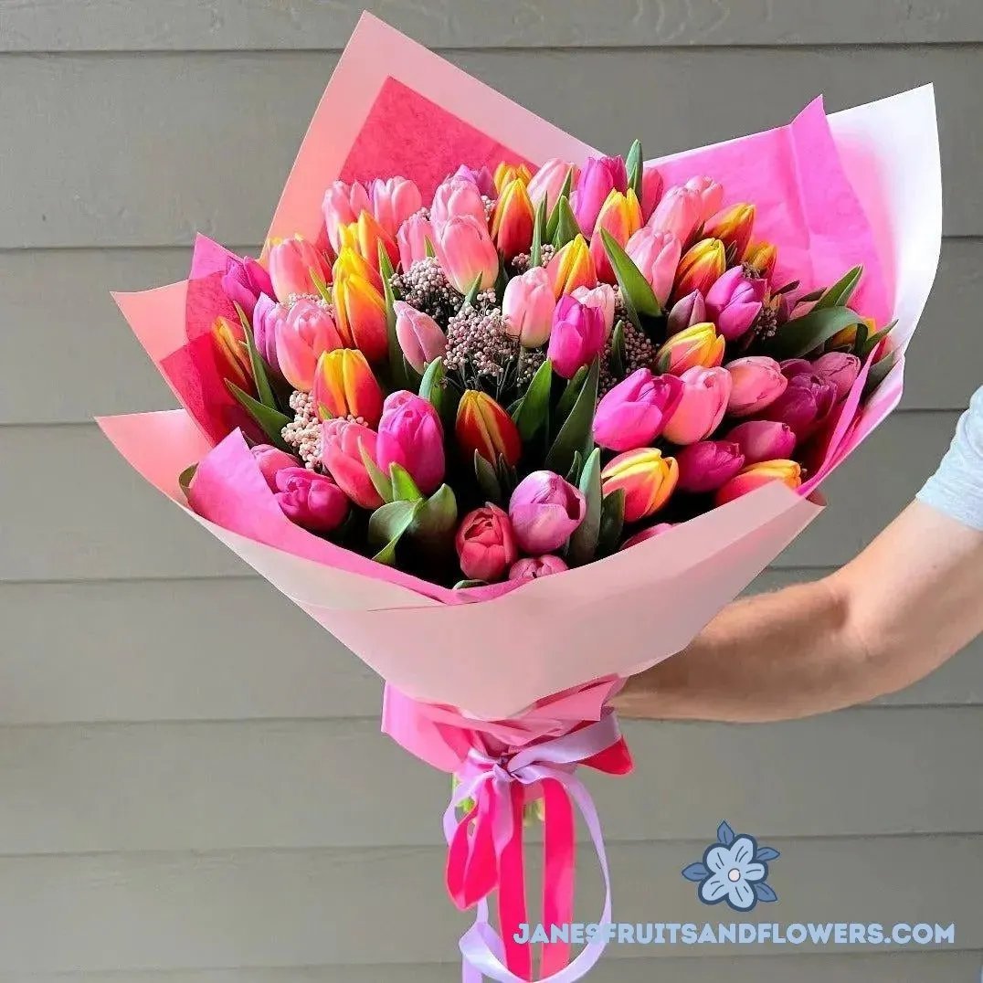 Whisper of Tulips Bouquet - Jane's Fruits And Flowers