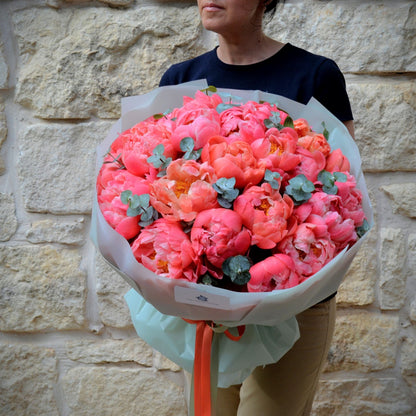 Coral Charm Peonies Bouquet