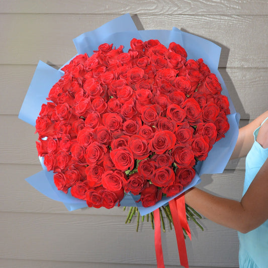 100 Red Roses Bouquet