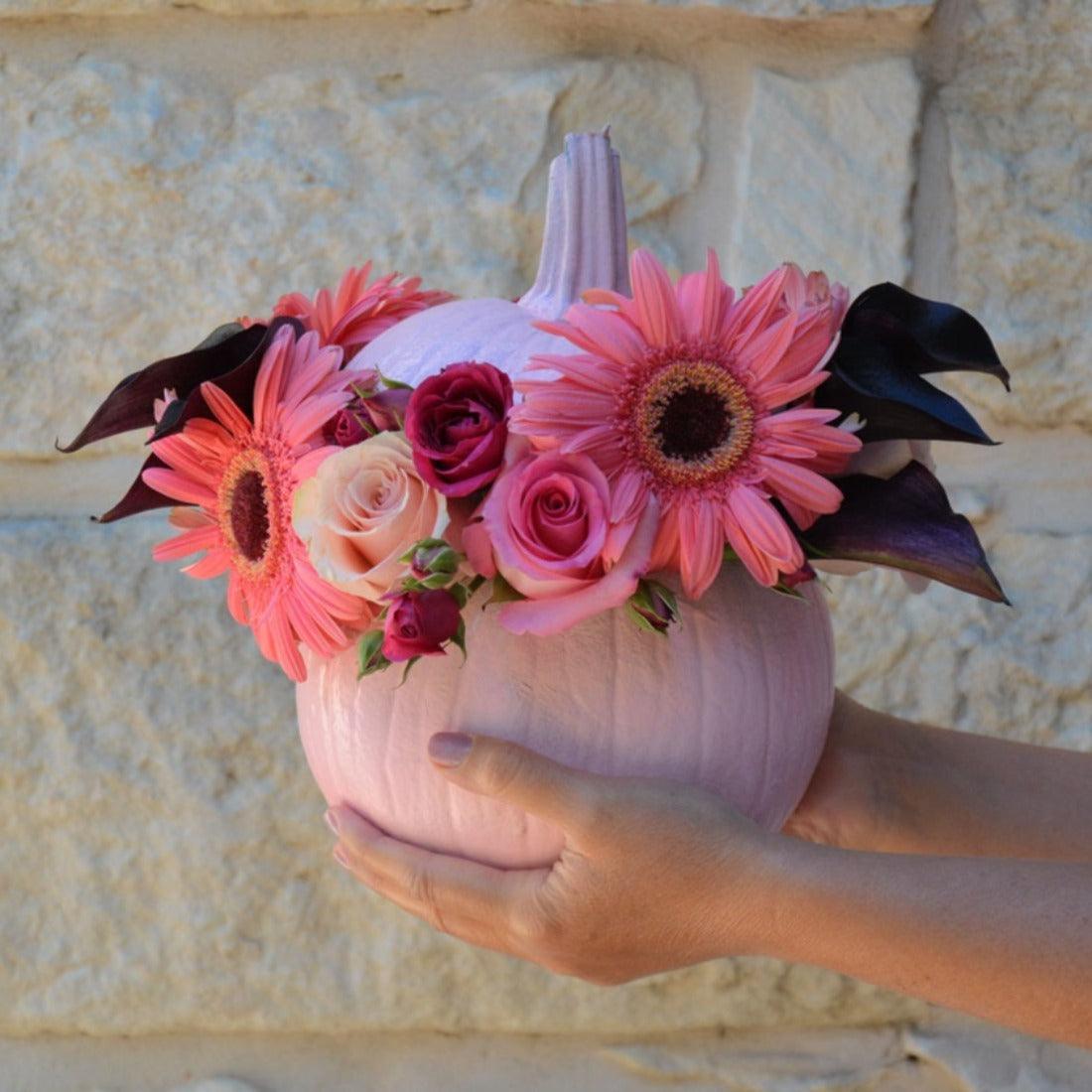 Pink Pumpkin Gerbera Calla Bouquet - Janes Fruits and Flowers