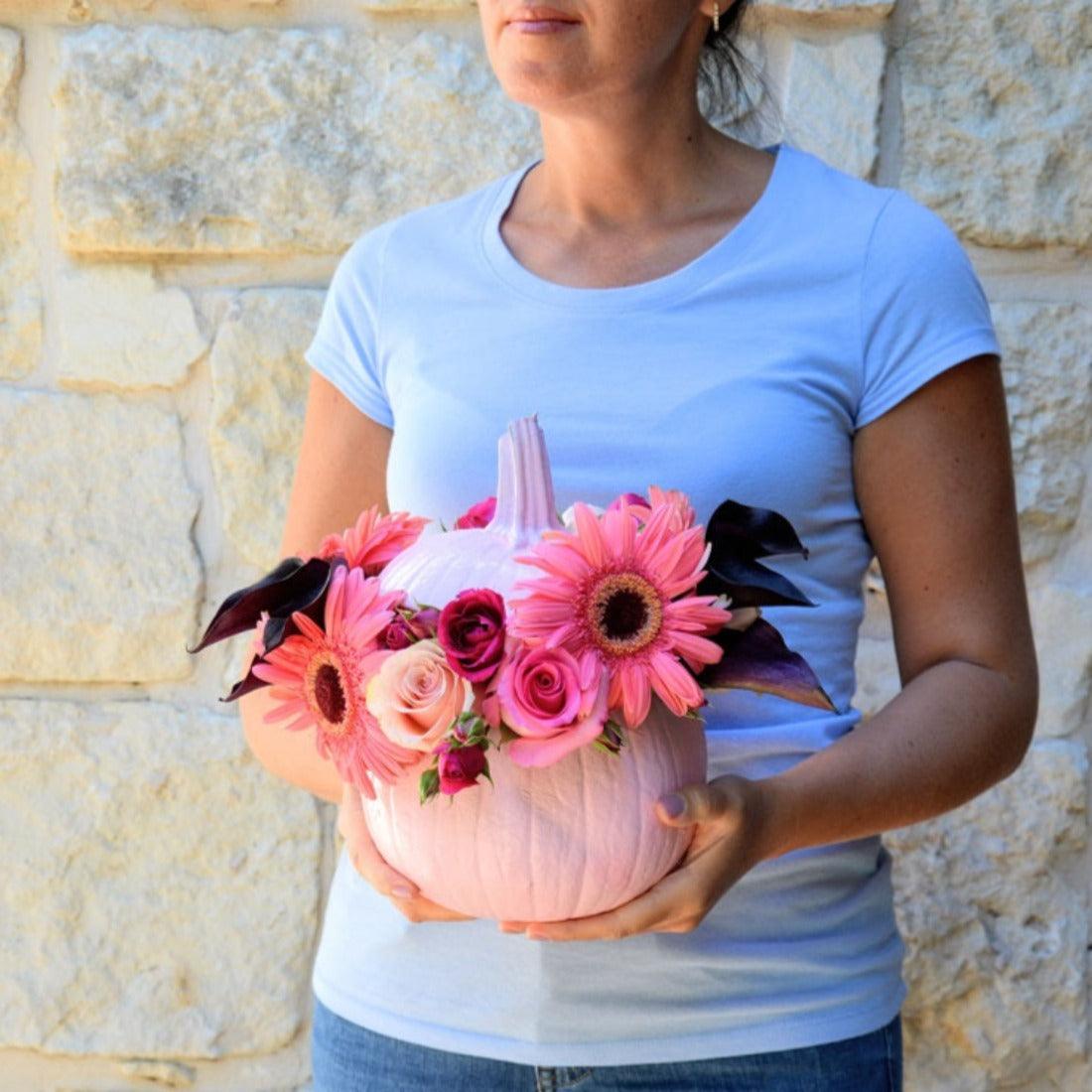 Pink Pumpkin Gerbera Calla Bouquet - Janes Fruits and Flowers