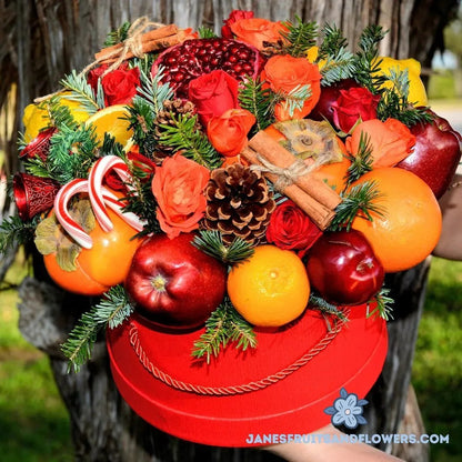 Christmas Joy Bouquet - Janes Fruits and Flowers
