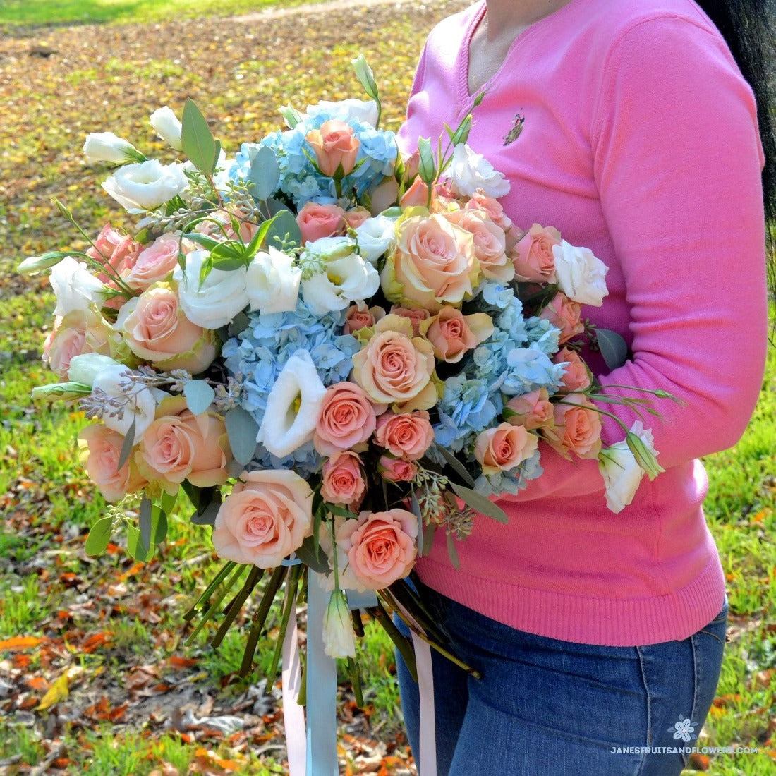 Beautiful Love Story Bouquet - Janes Fruits and Flowers