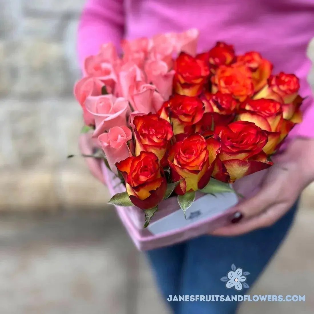 luxury Roses Heart Bouquet - Jane's Fruits And Flowers
