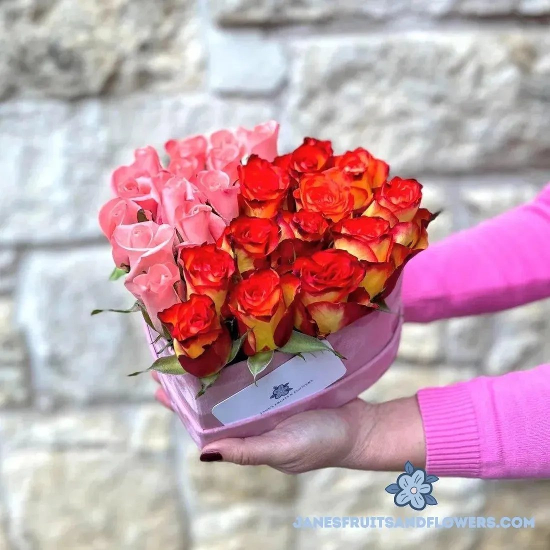 luxury Roses Heart Bouquet - Jane's Fruits And Flowers