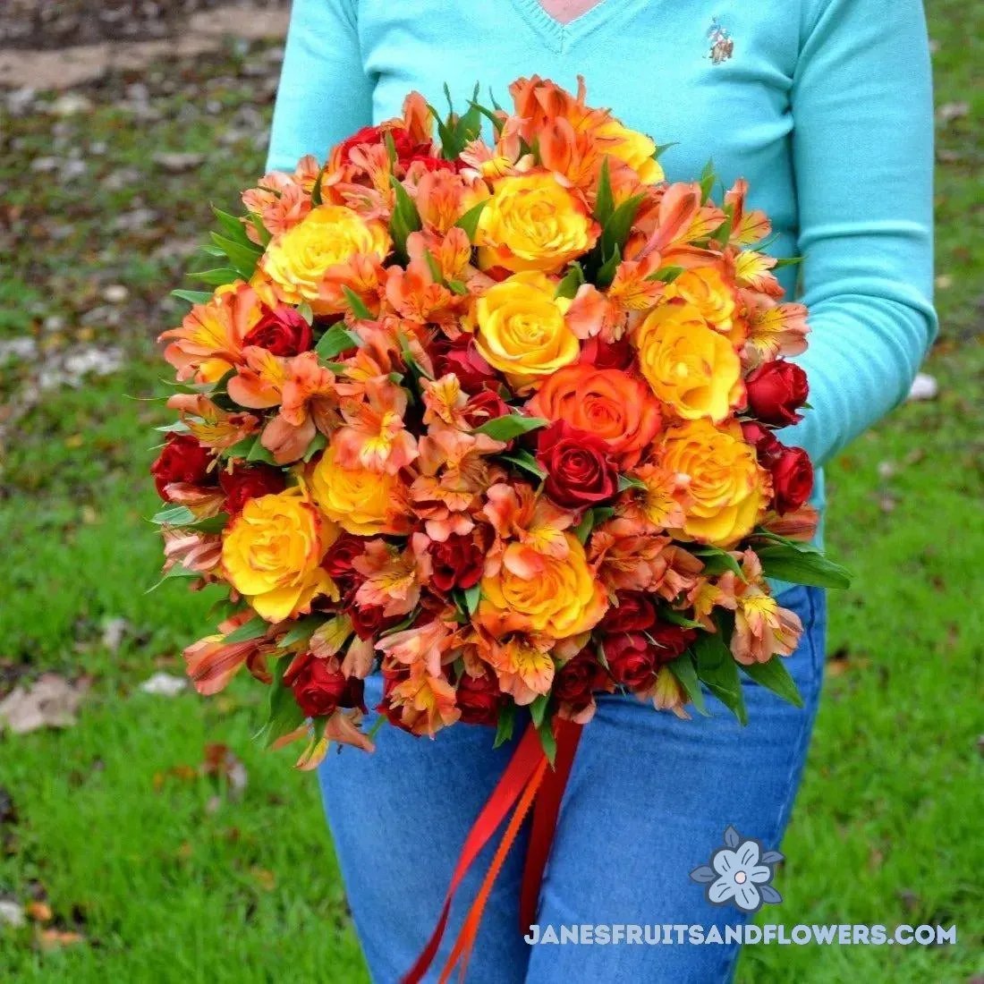 Paradise Sunset Bouquet - Jane's Fruits And Flowers