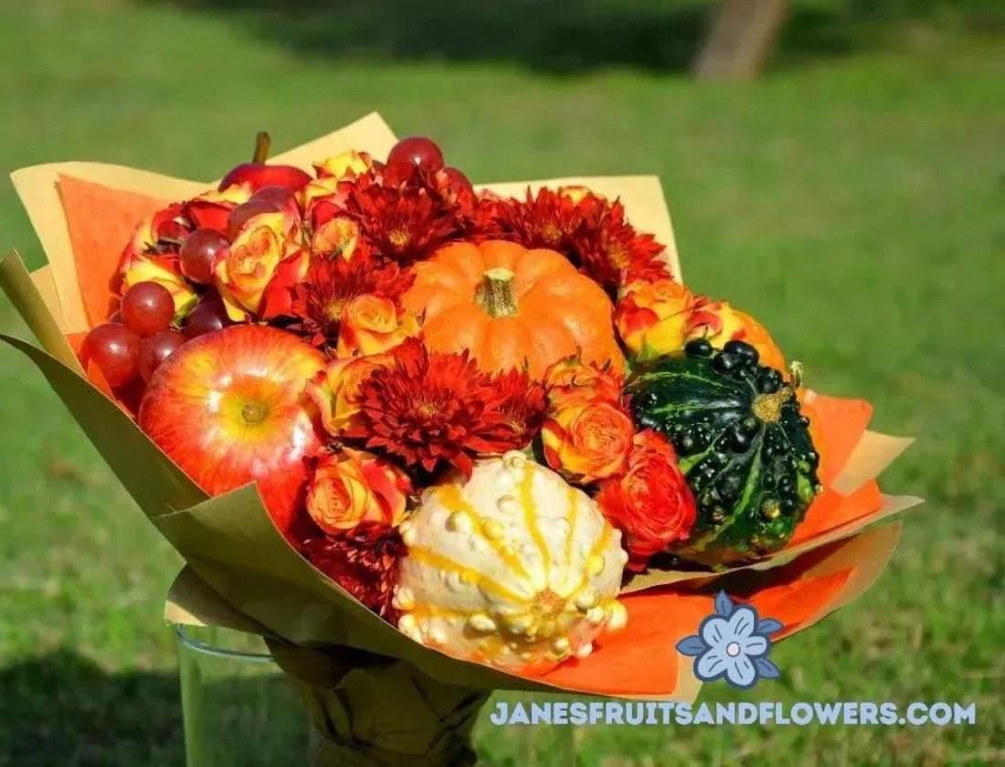 Pumpkins bouquet - Janes Fruits and Flowers