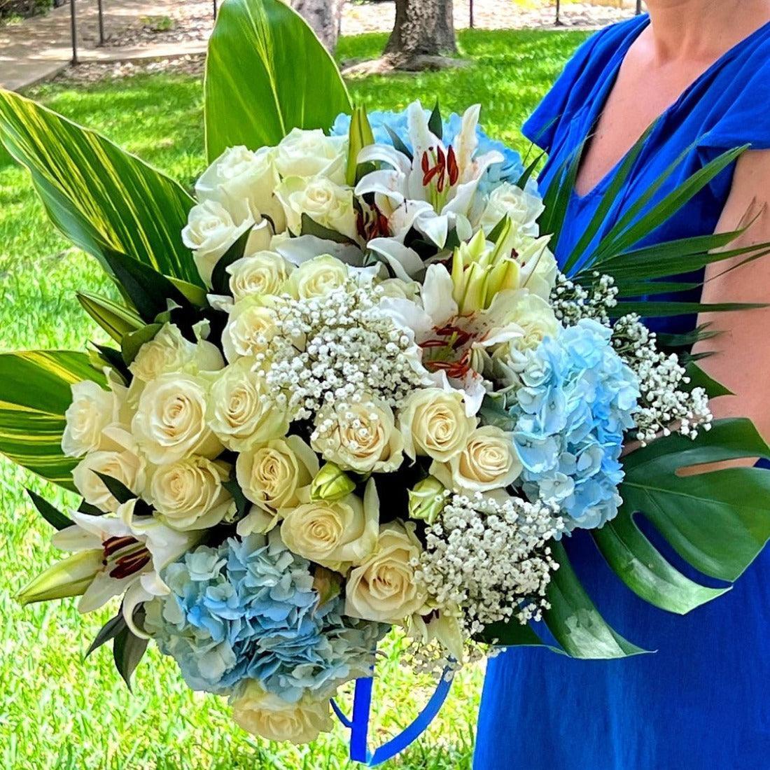 Sky Blue Bouquet - Janes Fruits and Flowers