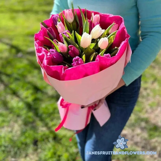 Spring Tulip Bouquet - Jane's Fruits And Flowers