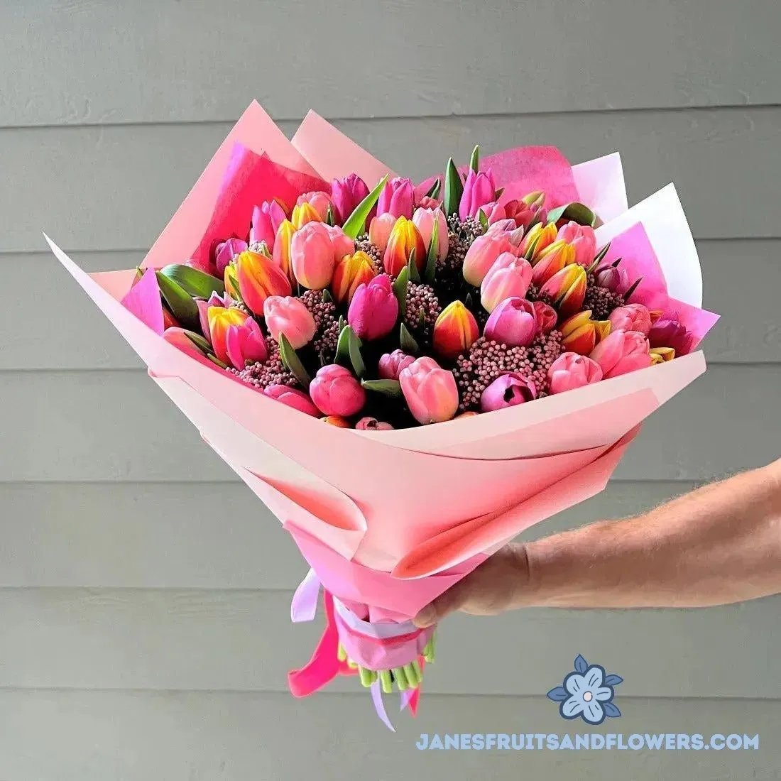 Whisper of Tulips Bouquet - Jane's Fruits And Flowers